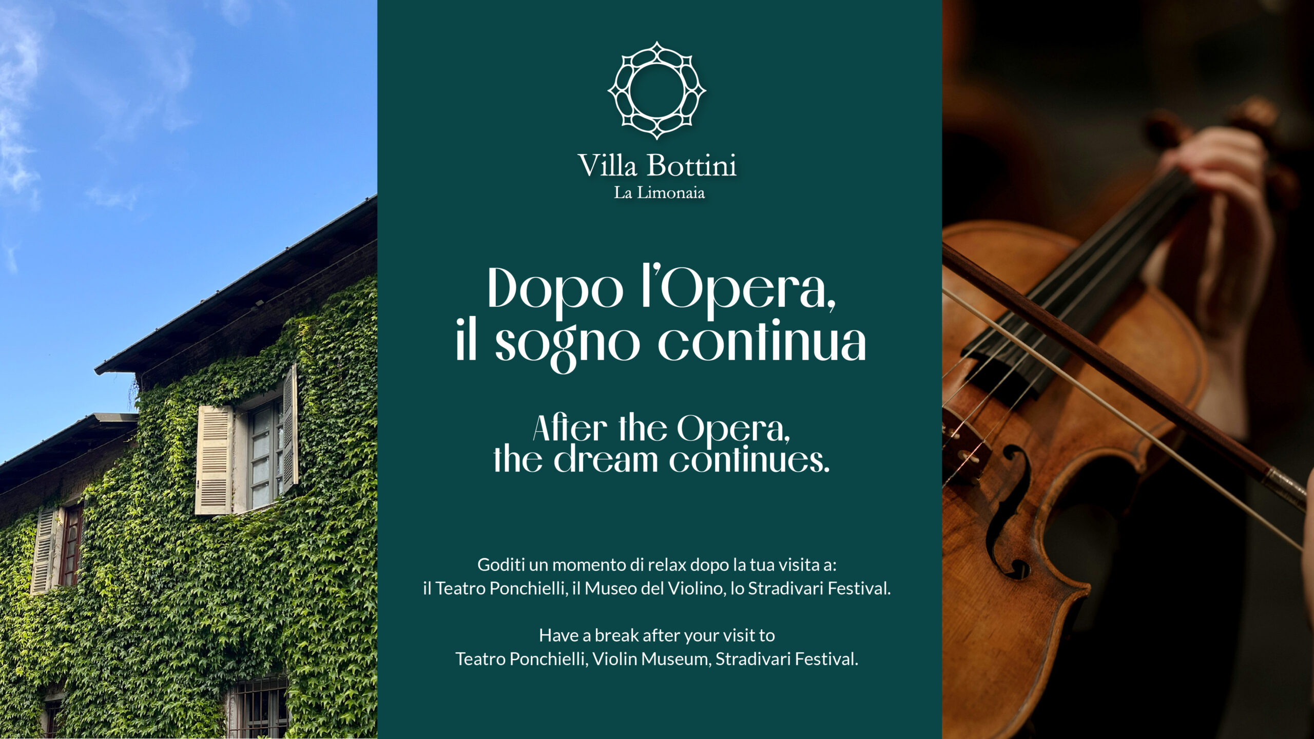 Goditi l’Opera, rilassati da noi | Enjoy Opera, unwind with us